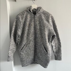Cozy Heathered Gray Women's Zip-Up Hoodie